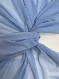 Likralı Tül Kumaş - Bebe Mavi Rengi