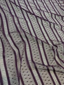 Mor Dantel Kumaş Çizgili -