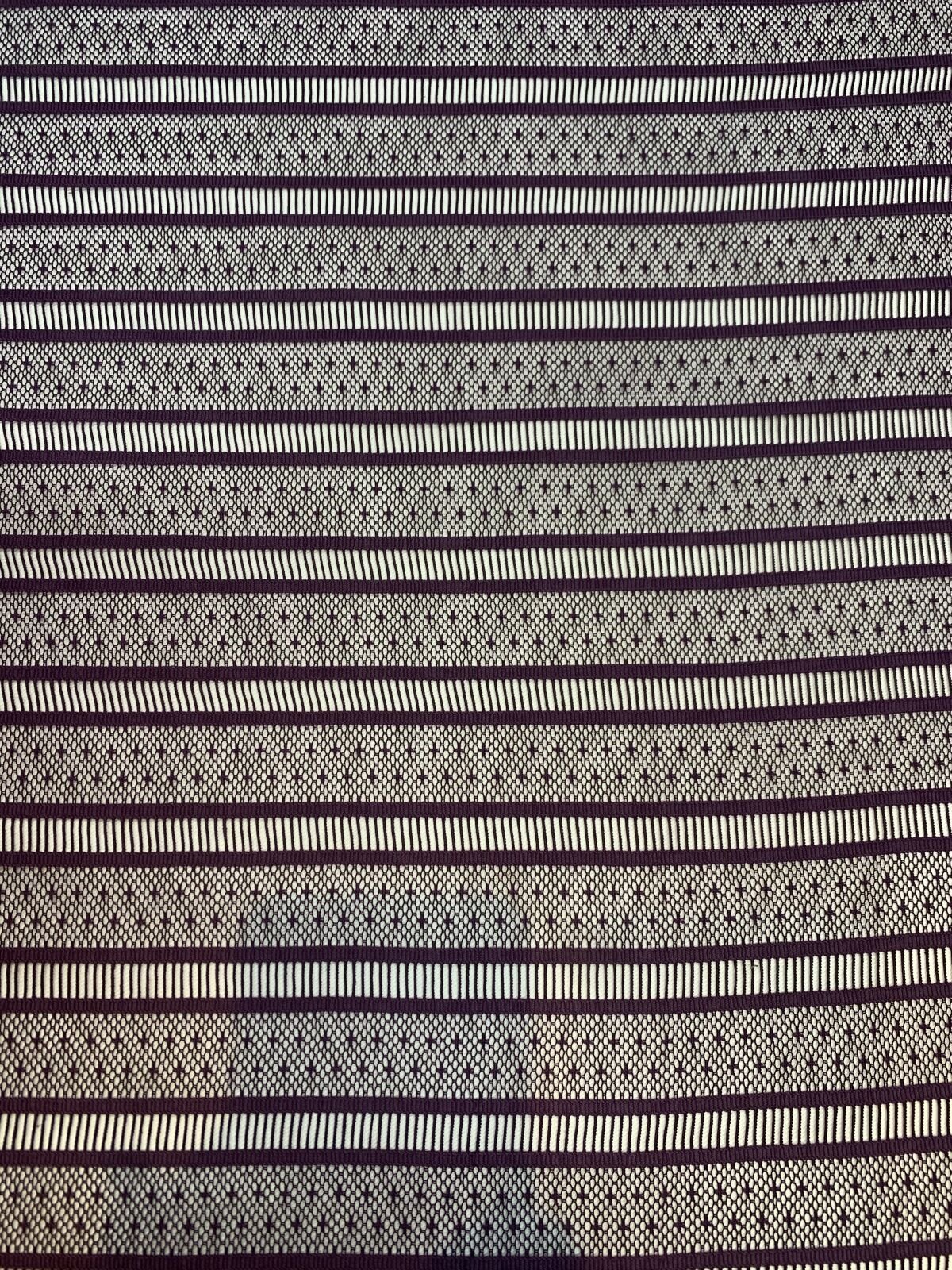 Mor Dantel Kumaş Çizgili -