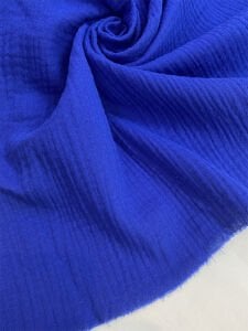 Saks Mavi Müslin Kumaş