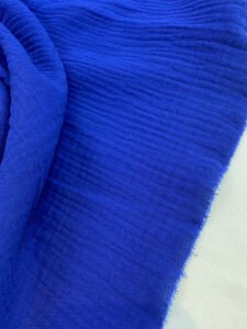 Saks Mavi Müslin Kumaş