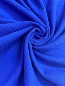 Saks Mavi Müslin Kumaş