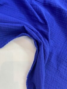 Saks Mavi Müslin Kumaş