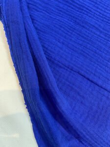 Saks Mavi Müslin Kumaş