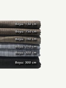 Dış Giyimlik Klasik Kışlık Kumaş Seti - Boyları 130-300 cm arası 6 adet