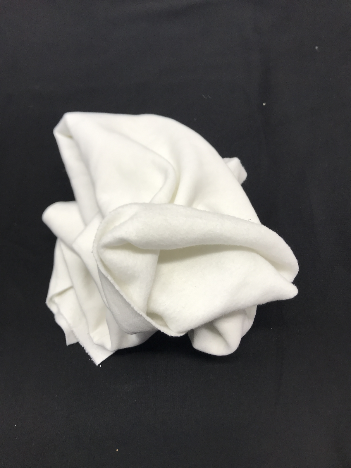 Şardonlu 3 İplik Kumaş, Parça 80x130 cm - Beyaz