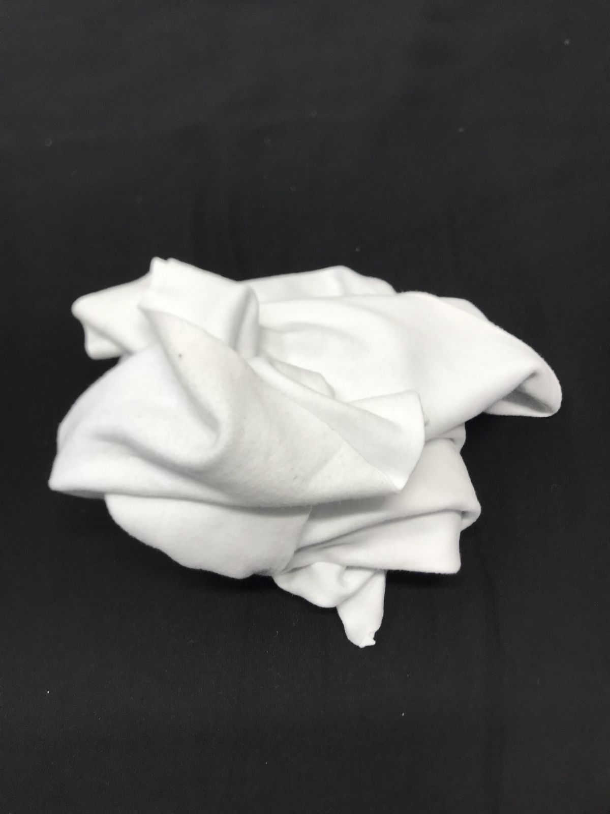 Beyaz Hafif Şardonlu Dar Enli İnterlok Kumaş, Parça 85x90 cm HAFİF KİRLİ