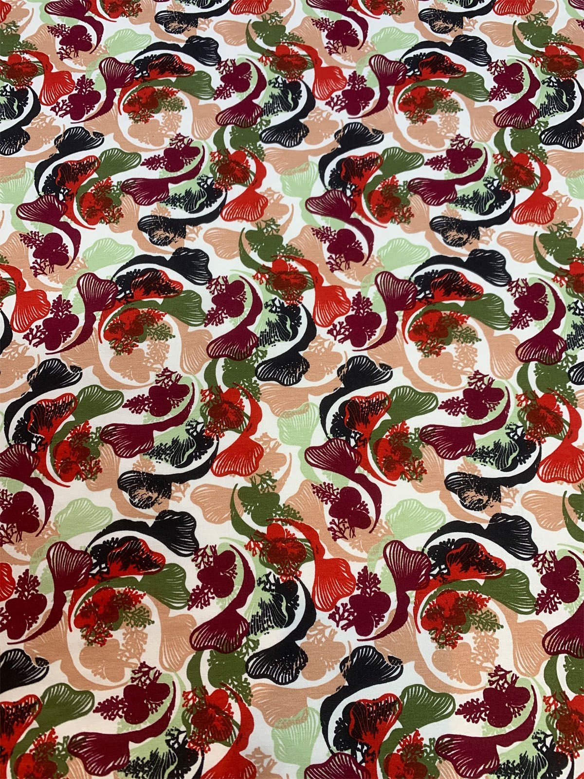 Desenli Viskon Penye Kumaş Dökümlü Esnek Elbiselik - Botanik Desenli