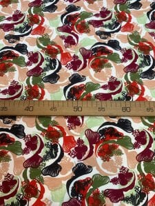 Desenli Viskon Penye Kumaş Dökümlü Esnek Elbiselik - Botanik Desenli