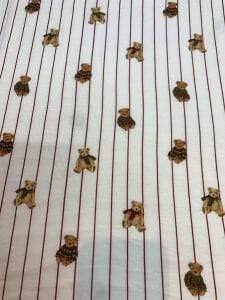 Desenli Viskon Penye Kumaş Dökümlü Esnek Elbiselik - Ayıcık Desenli