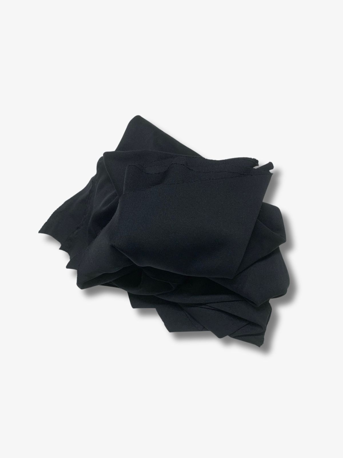 Dökümlü Polyester Penye Kumaş, Parça 85x150 cm Siyah