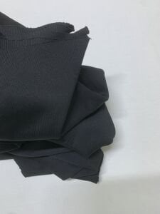 Dökümlü Polyester Penye Kumaş, Parça 85x150 cm Siyah