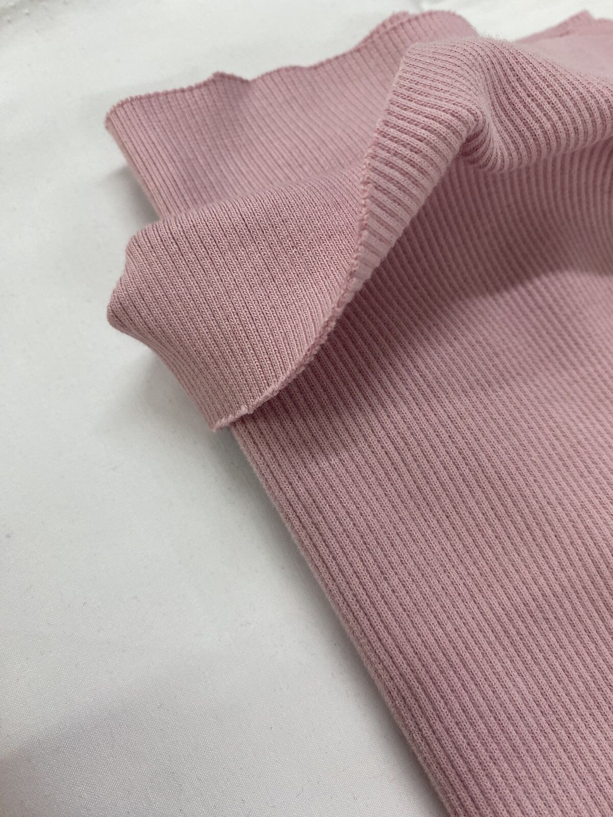 Pembe Kaşkorse (Ribana) Kumaş, Parça 60x130 cm