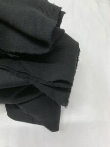 Çelik Lakost Penye Kumaş Esnek, Parça 85x175 cm Siyah