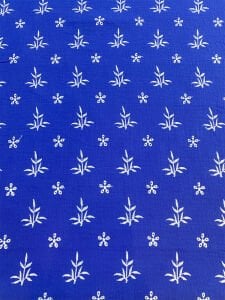 Nakış İşlemeli Müslin Kumaş Saks Mavi