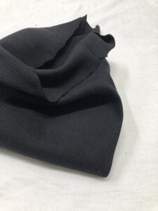Ribana Fitilli Kumaş, Parça 50x140 cm - Siyah