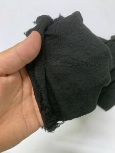 Triko Çilek Penye Dökümlü Parça 65x170 cm Siyah Renk