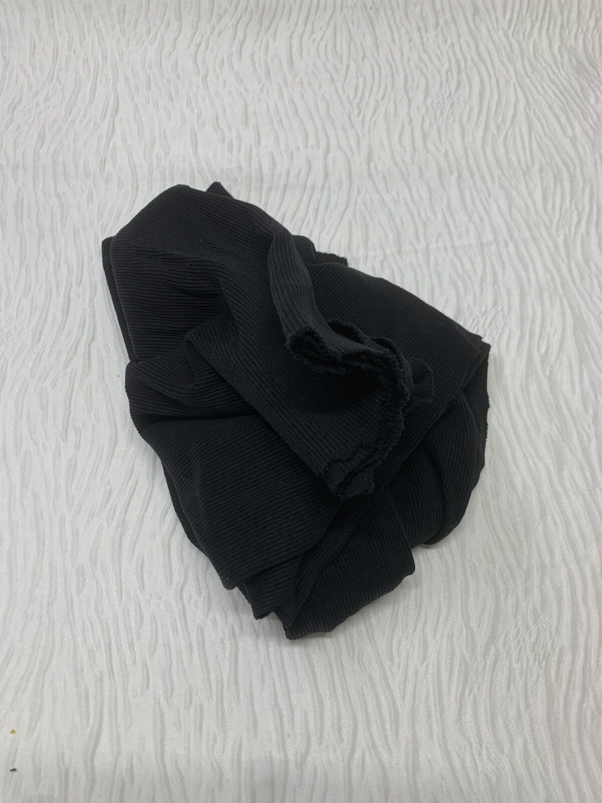 Ribana Fitilli Kumaş, Parça 90x140 cm - Siyah