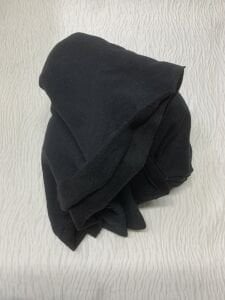 ORTA KALİTE Şardonlu 3 İplik Kumaş, Parça 240x200 cm - Siyah