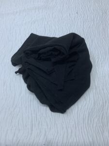 3 İplik Kumaş, Parça 65x200 cm - Siyah