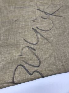 Poliviskon Kumaş Dökümlü, Parça 225x150 cm S. Kahve (ORTADA YAZI VAR)