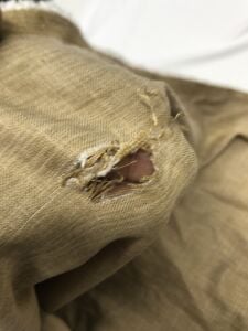 Poliviskon Kumaş Dökümlü, Parça 225x150 cm S. Kahve (ORTADA YAZI VAR)