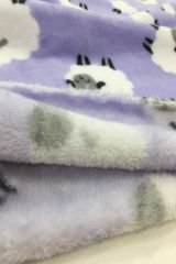 Koyun Desenli Polar Benzeri Ultrasoft Kumaş Kalın