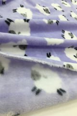 Koyun Desenli Polar Benzeri Ultrasoft Kumaş Kalın