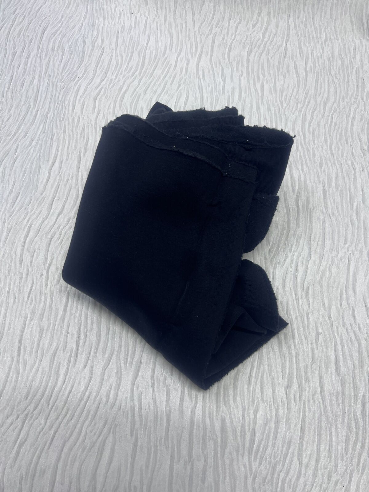 Şardonlu 3 İplik Kumaş, Parça 60x140 cm - Siyah