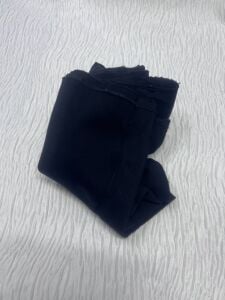 Şardonlu 3 İplik Kumaş, Parça 60x140 cm - Siyah