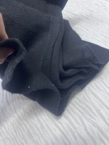 Şardonlu 3 İplik Kumaş, Parça 60x140 cm - Siyah