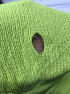 Bürümcük Penye Kumaş, Parça 350x170 cm Fıstık Yeşili (KENARDA DELİK VAR)