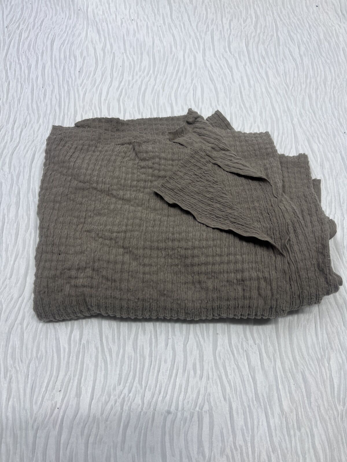 Triko Benzeri Bürümcük Penye Kumaş, Parça 90x130 cm - Sütlü Kahve