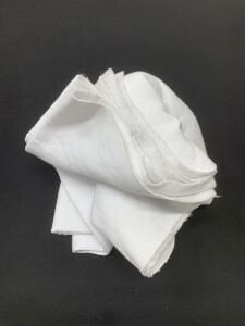 Şardonlu 3 İplik Kumaş, Parça 100x190 cm - Beyaz (HAFİF KİRLİ)