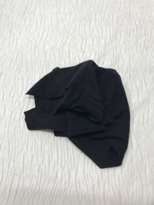 Bebe Ribanası Penye Siyah, Parça 45x180 cm