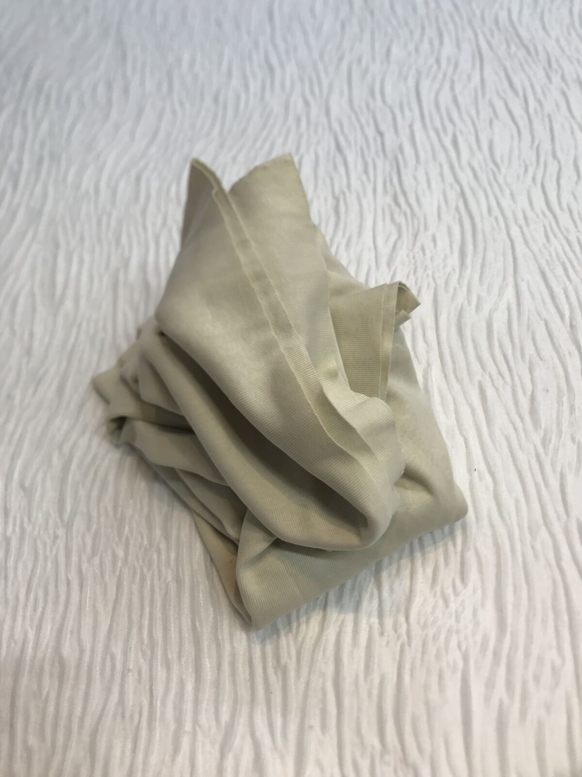 Kalın Bebe Ribanası Kumaş, Parça 50x160 cm - Krem