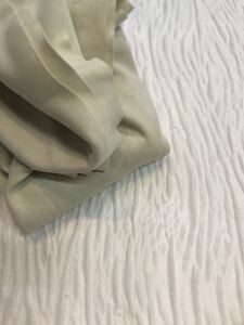 Kalın Bebe Ribanası Kumaş, Parça 50x160 cm - Krem