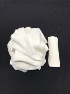 Ribanalı 3 İplik Kumaş Ekru – Parça 80x180 cm