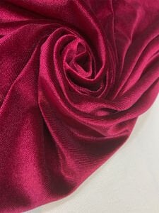 İpekKadife Kumaş Likralı Dökümlü Elbiselik Bordo