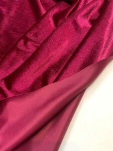 İpekKadife Kumaş Likralı Dökümlü Elbiselik Bordo