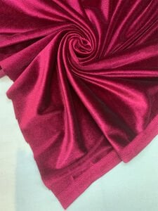 İpekKadife Kumaş Likralı Dökümlü Elbiselik Bordo