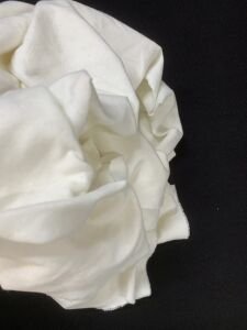 Ekru Esnek Bebe Ribanası Penye Kumaş, Parça 105x150 cm