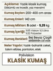 Yazlık Klasik Kumaş Seti