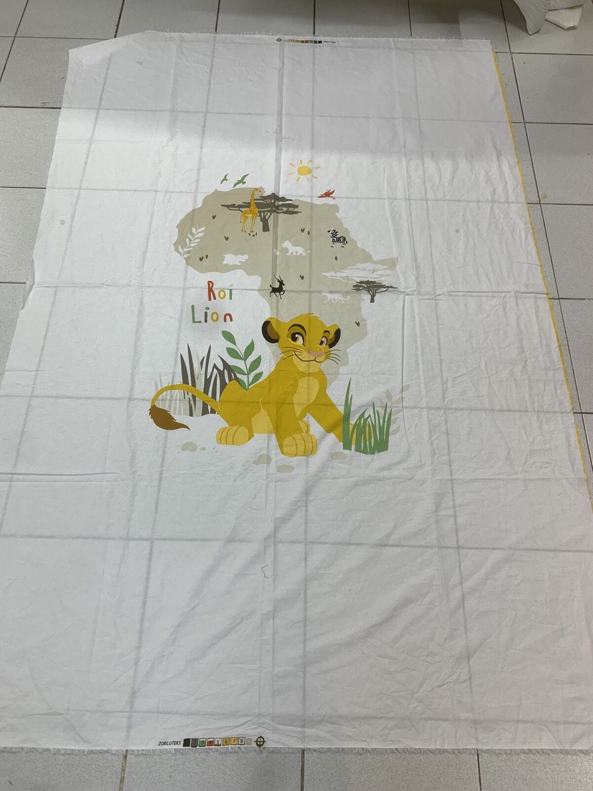 Nevresimlik Kumaş, Parça 125x200 cm Aslan Kral Desenli