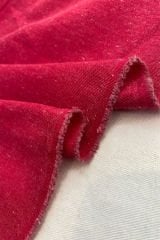 Koyu Pembe Kırçıllı Keten Kumaş