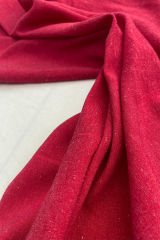 Koyu Pembe Kırçıllı Keten Kumaş