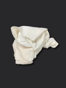 Ekru Bebe Ribana Penye Kumaş, Parça 75x150 cm (HAFİF KİRLİ)