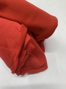 Ribanalı 3 İplik Kumaş, Parça 80x190 cm, Kırmızı Renk