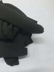 Ribanalı 3 İplik Kumaş, Parça 80x190 cm, Siyah