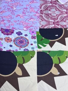 Duck Kumaş Desenli, Parça 40x50 cm 12 adet Patchwork Kumaşları